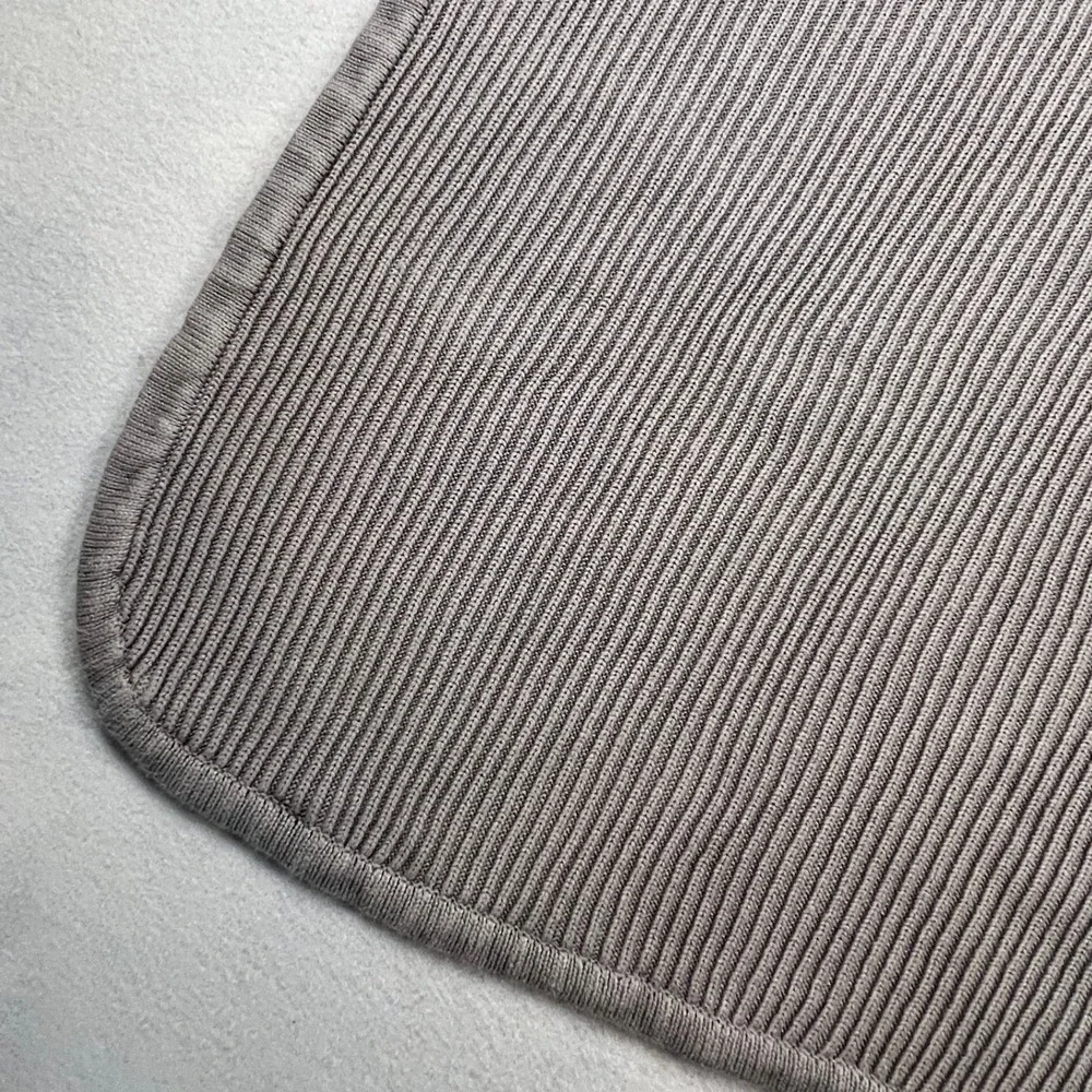 Monica + Andy Knit Blanket Grey Organic Cotton Ribbed Soft Nursery Boho